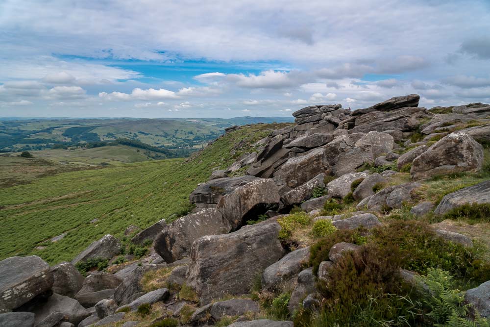 Higger Tor rock formation in the Peak District