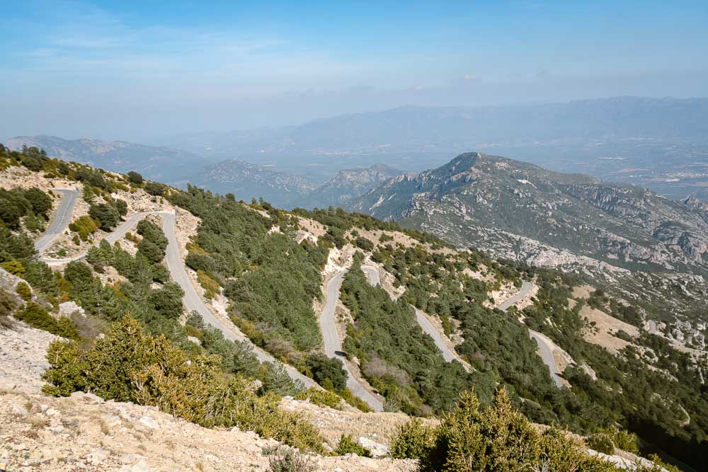 The zig-zag roads to drive in Parc Natural dels Ports