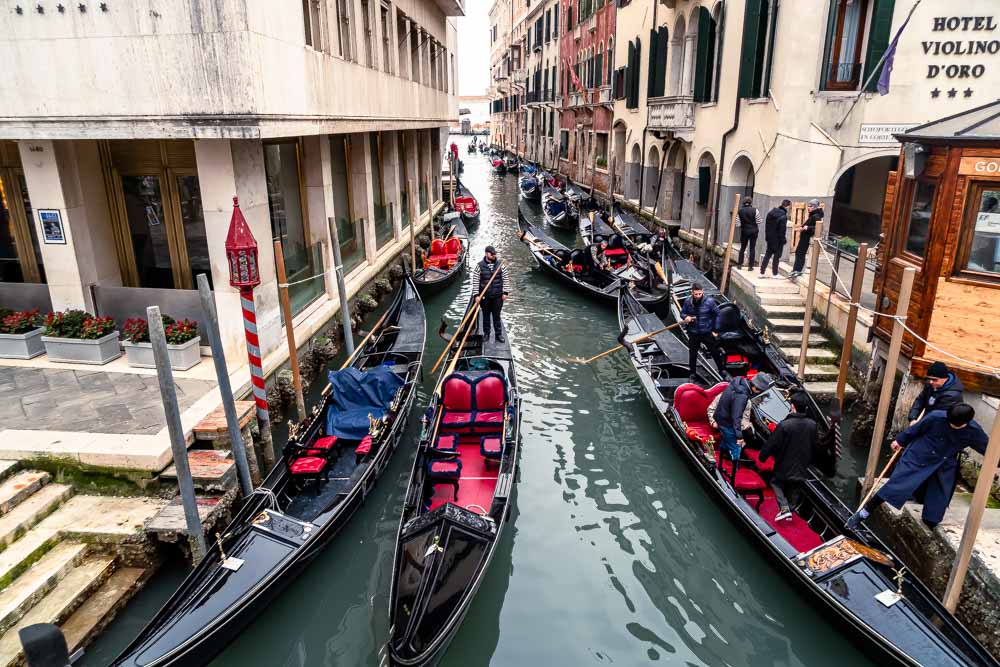 gondola station in Venice
