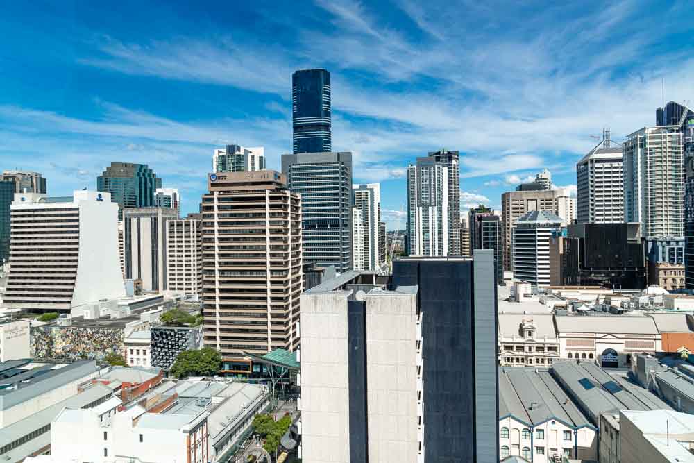 View of Brisbane from the clock tower in the CBD a great area to stay in the city