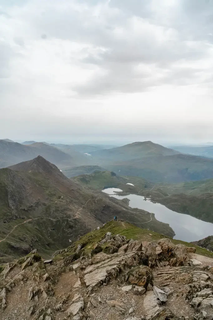 A great day trip or tour to take from Manchester is the top of Snowdonia with views of peaks and lakes
